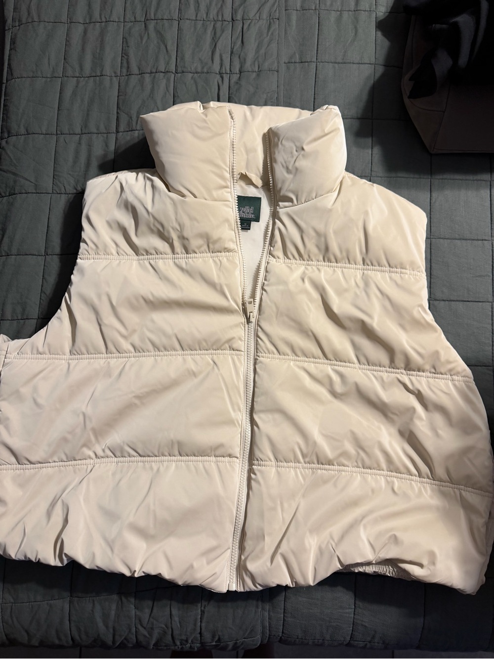 wild fable Cream Quilted Puffer Vest